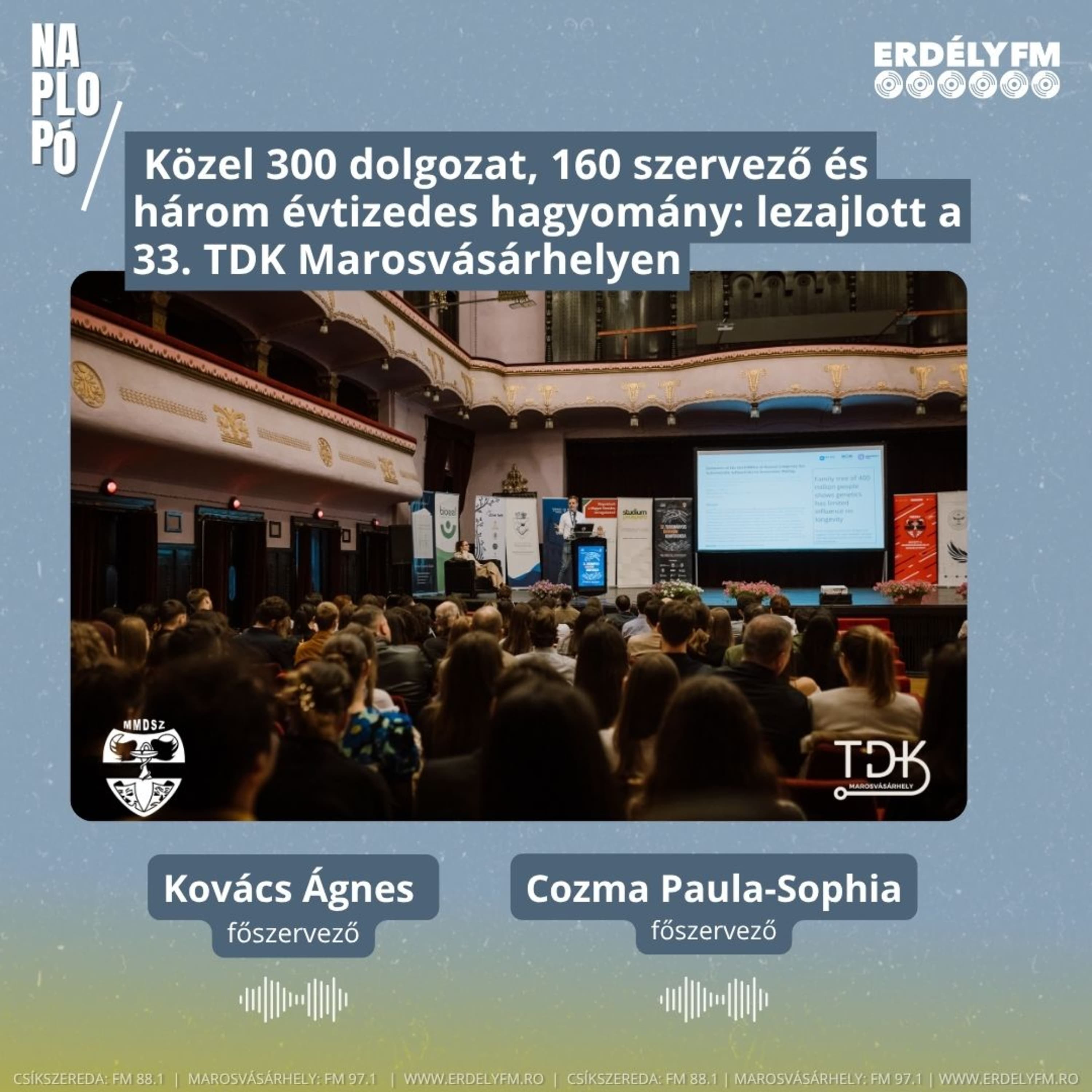 Közel 300 dolgozat, 160 szervező és három évtizedes hagyomány: lezajlott a 33. TDK Marosvásárhelyen