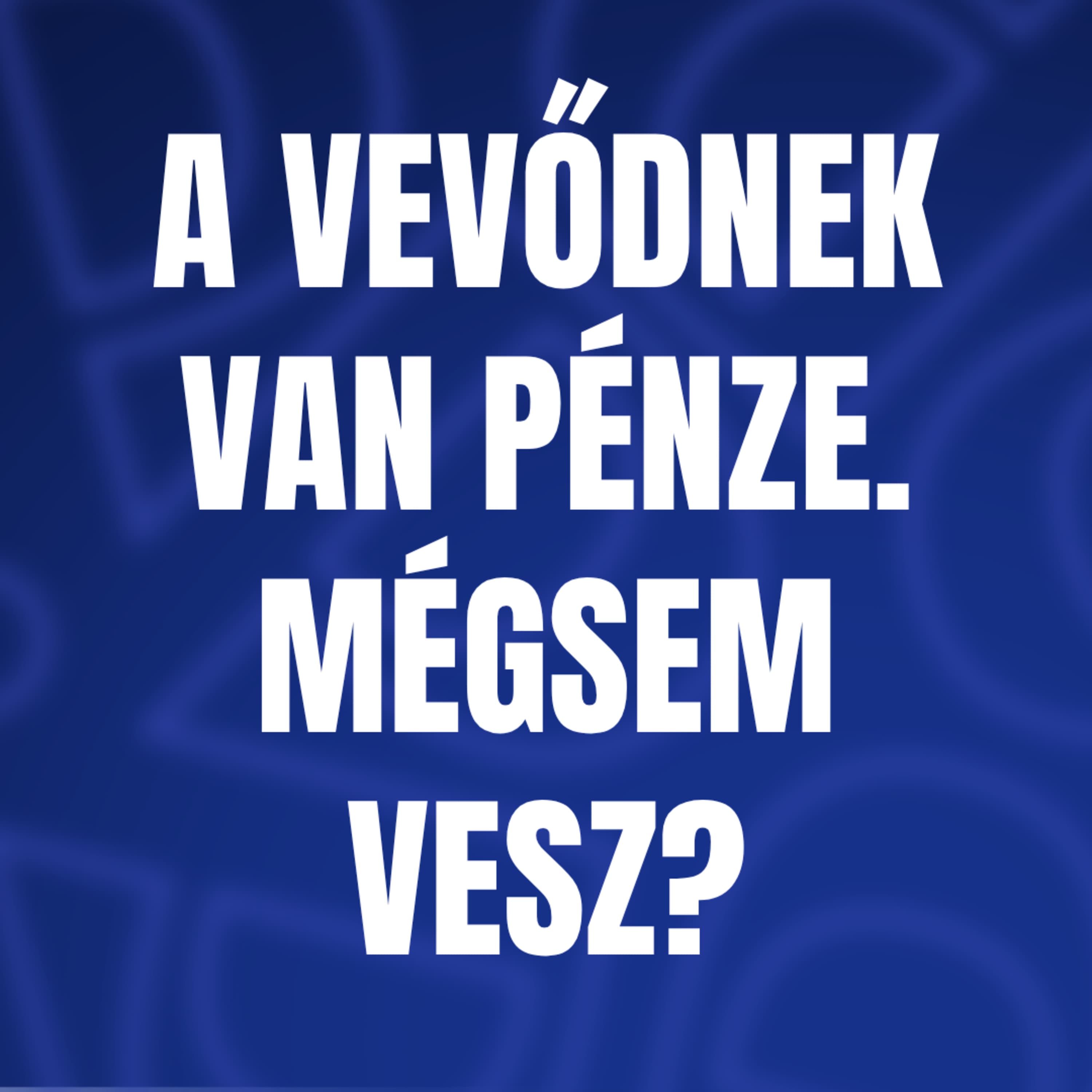 A vevődnek van pénze. Mégsem vesz?