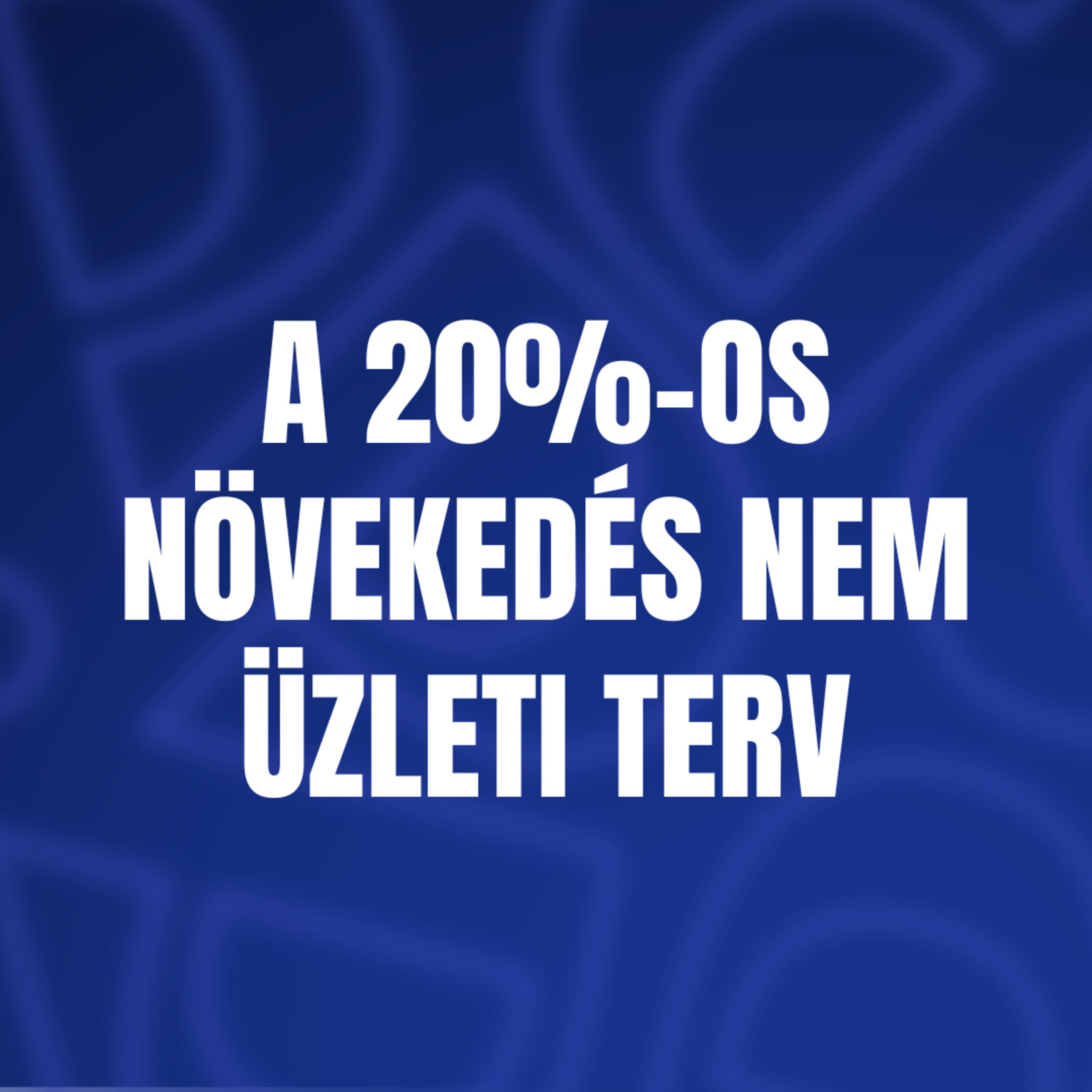 A 20%-os növekedés nem üzleti terv