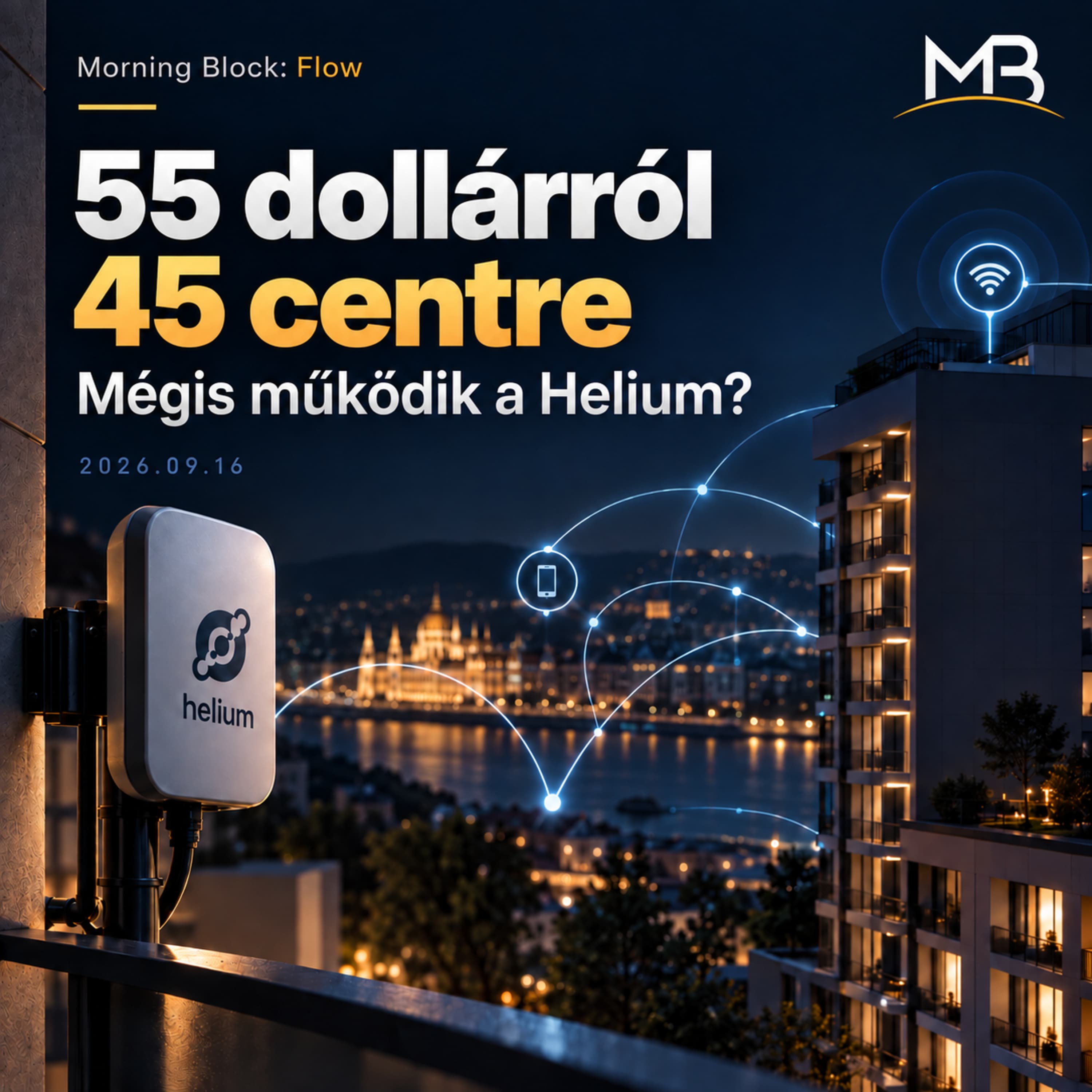 Morning Block: Flow – 55 dollárról 45 centre: mégis működik a Helium? | 2026.09.16